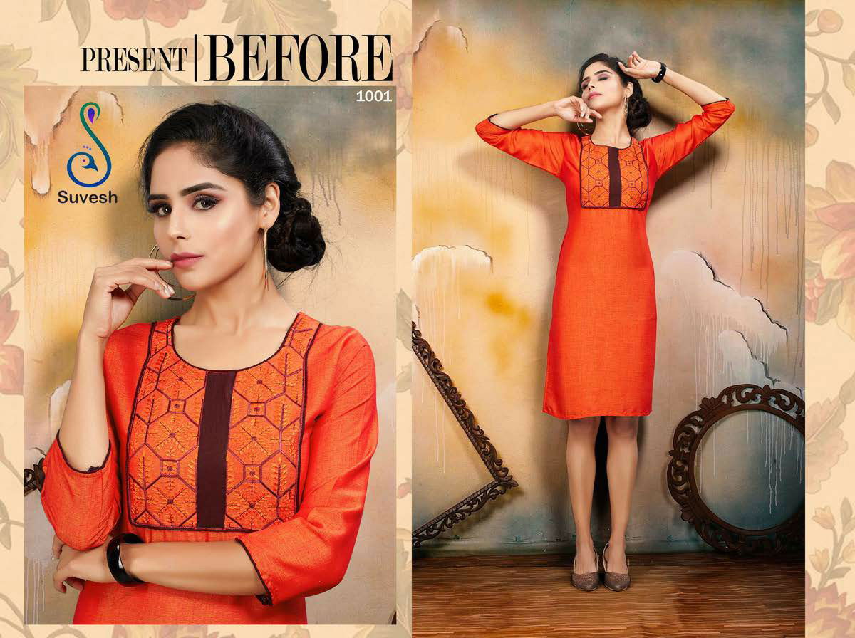 SUVESH NIYATI VOL-2 Latest Design Ethnic Regular Wear Embroidery Work Rayon Kurti Collection